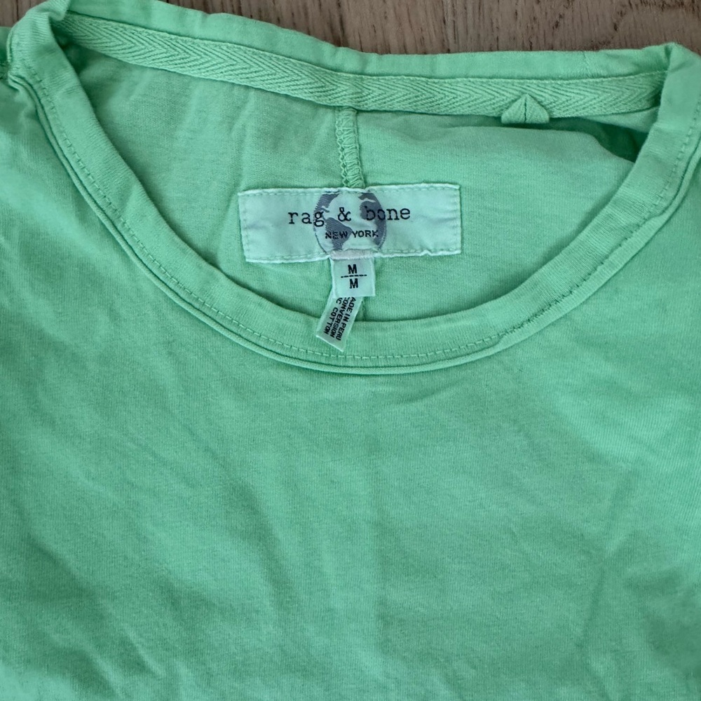 Rag & Bone Green Short Sleeve Tee